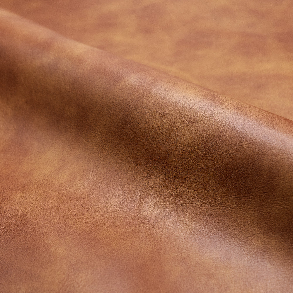 zoom matiere cuir camel pirata