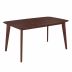 Table extensible rectangulaire Oman 150/180 cm en bois foncé