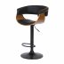 Chaise de bar noire Basile avec accoudoirs 55.5/81 cm