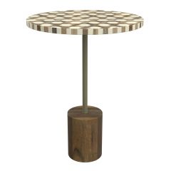 achat table d appoint bois metal resine