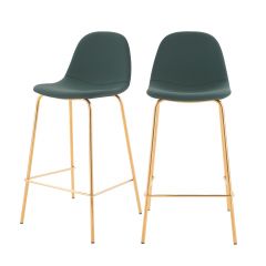 acheter chaise de bar en cuir synthetique verte