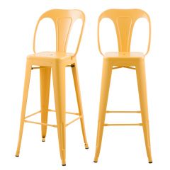 acheter chaise indus jaune en metal