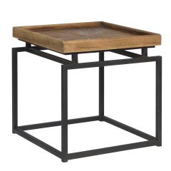 acheter table basse carree metal bois