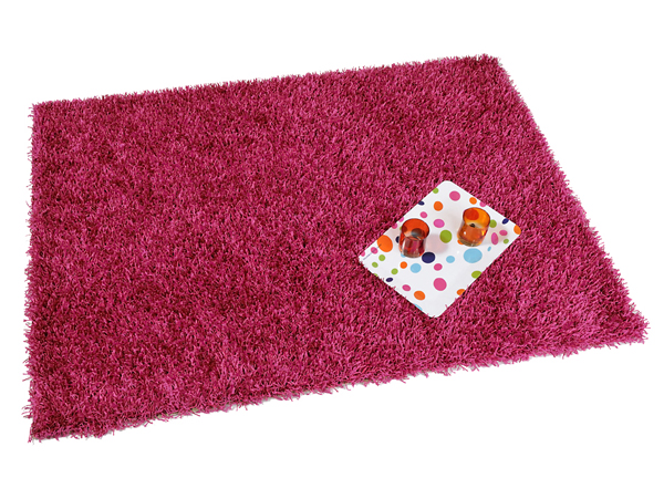 Tapis shaggy rose