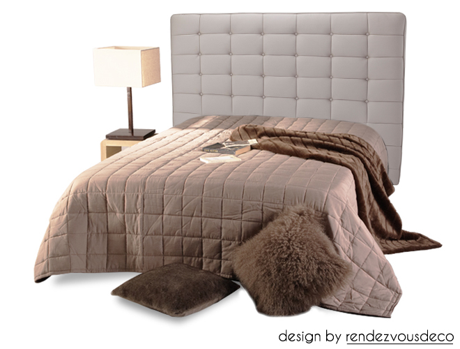 Tête de lit Chesterfield beige