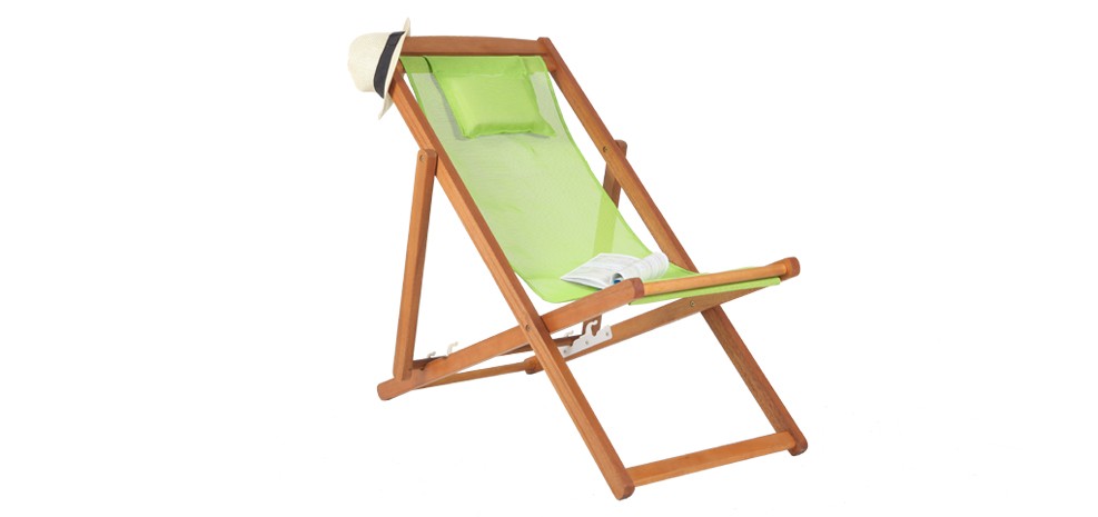 acheter chaise longue verte en tissu petit prix