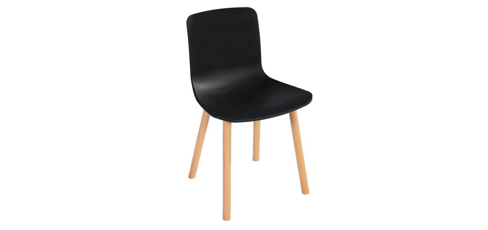 achat chaise noire bois design pas chère