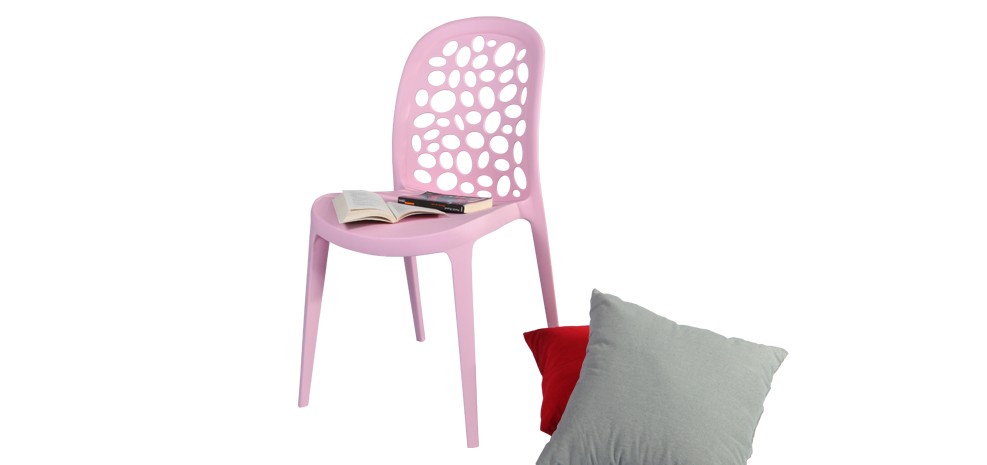 chaise rose design pas chère