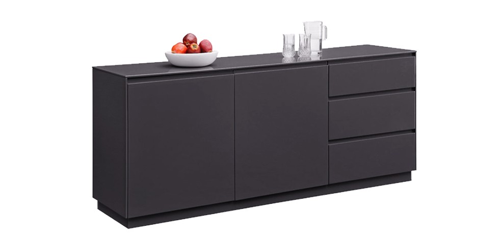 acheter buffet laqué gris prix discount