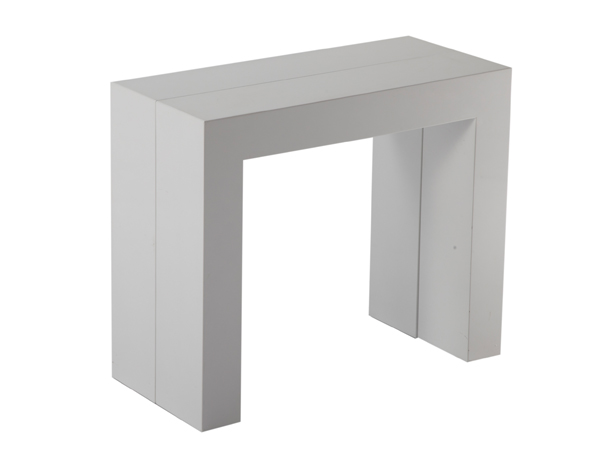 Table console extensible blanche