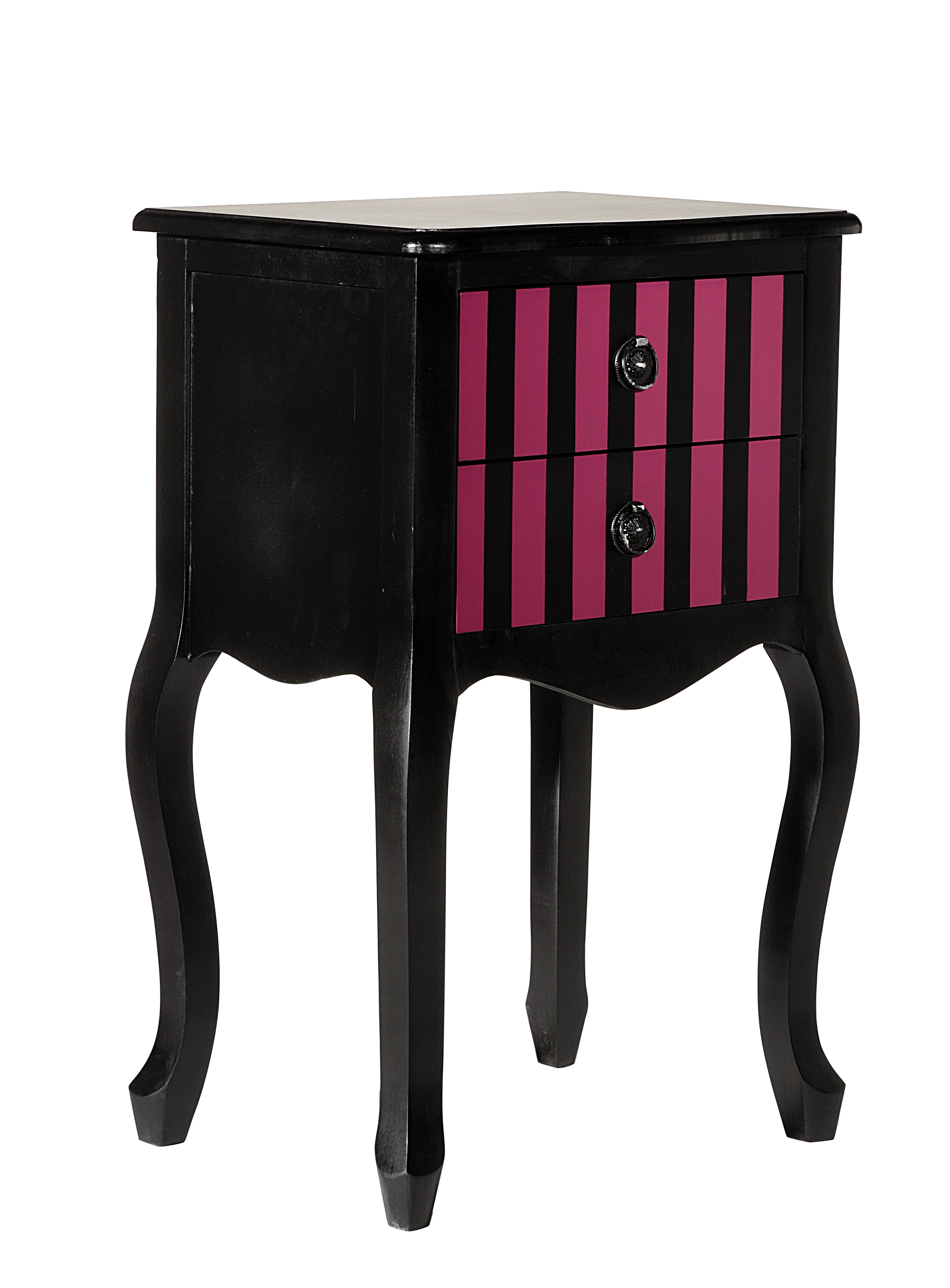 Table de chevet baroque fuschia