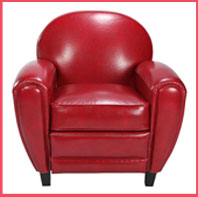 fauteuil club rouge