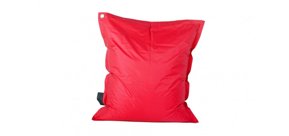 pouf rouge carré