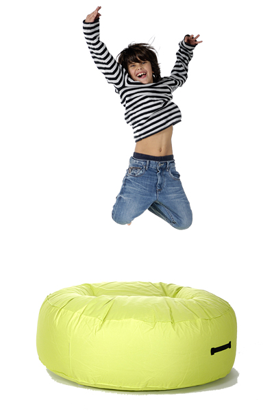 Pouf rond vert