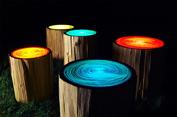 tree ring ligts par l'artiste canadien Judson Beaumont