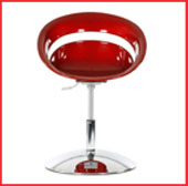 Tabouret twist rouge