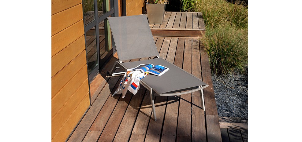 transat de jardin en toile design