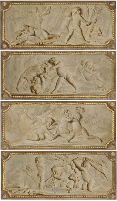 bas relief du XIXème siècle trompe l'oeil