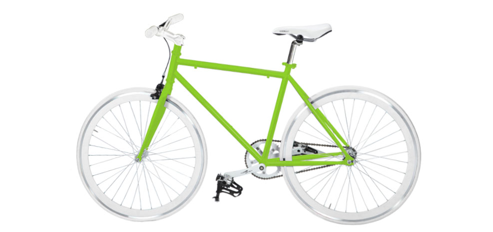 acheter vélo fixie vert design pas cher